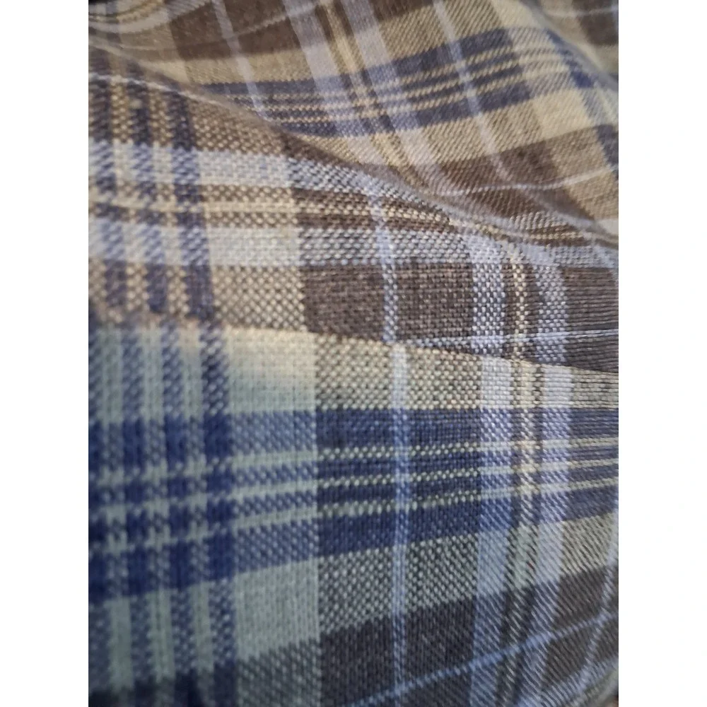 Banana Republic 100% Linen Plaid Mens size 42R Preppy Classic Career Suit Blazer
